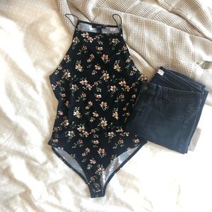 Floral body suit